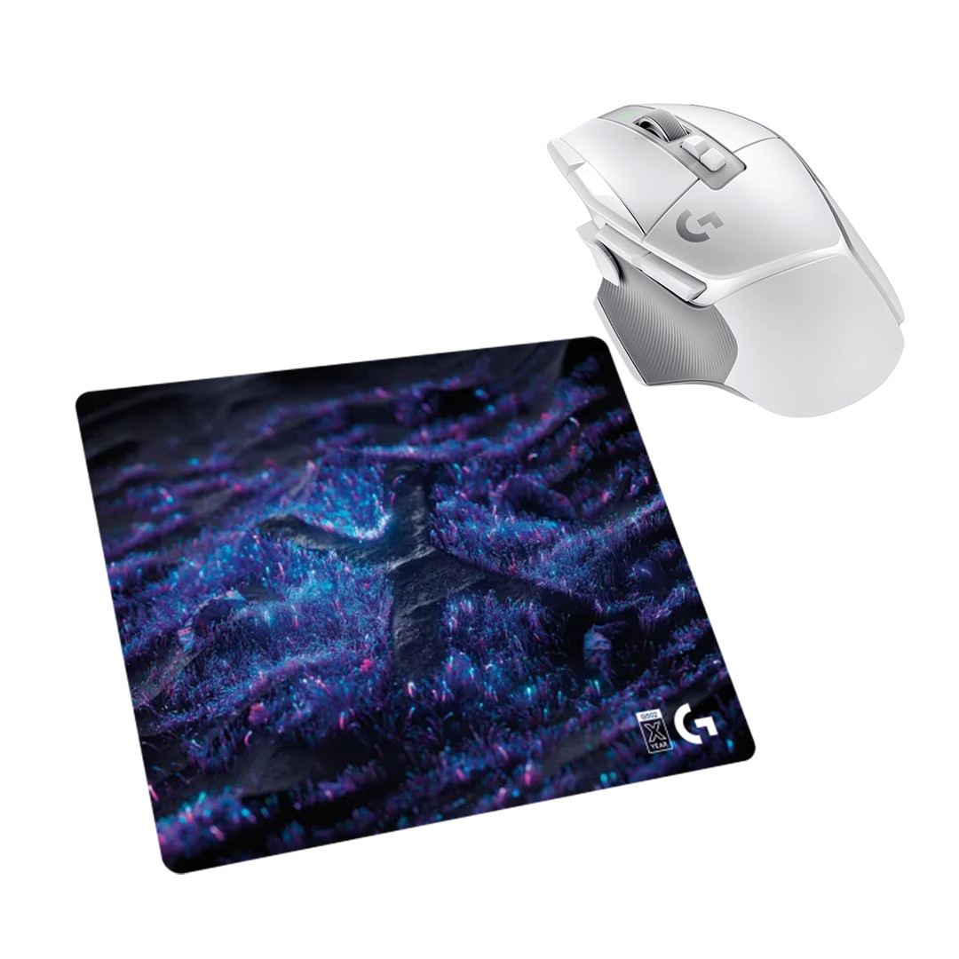 Combo Gamer Mouse Inalámbrico G502X + Pad Mouse Logitech G640 Blanco