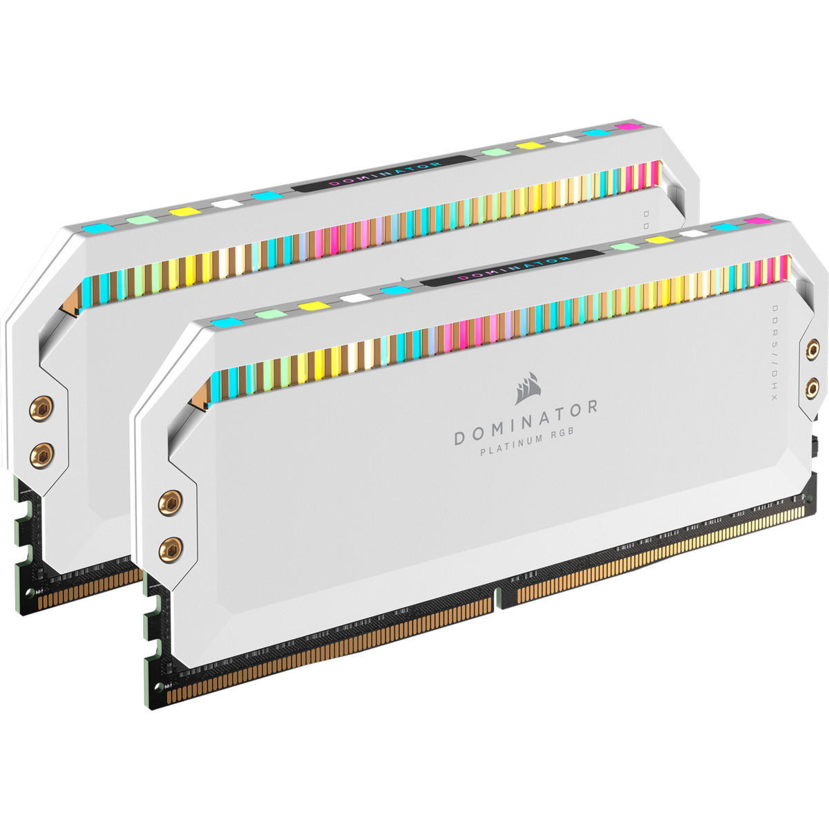 kit de memoria ddr5 dram dominator platinum rgb de 32 gb (2x16 gb) a 5600 mhz c36 blanco