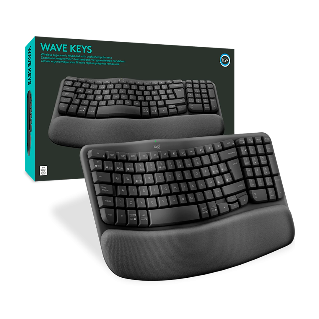 Logitech WAVE Keys Teclado Ergonómico Inalámbrico
