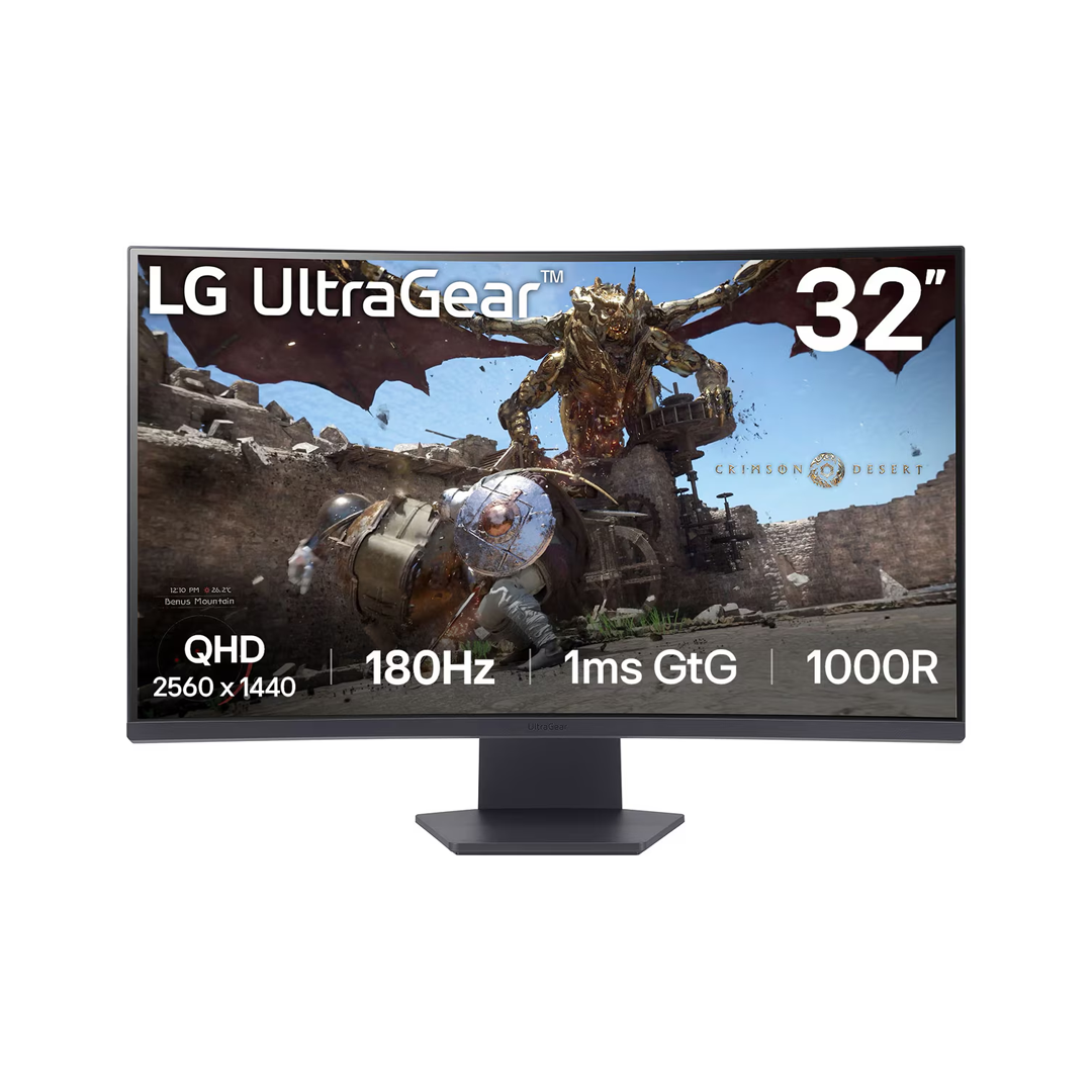 Monitor LG Gamer 32" Curvo QHD 180Hz 1Ms