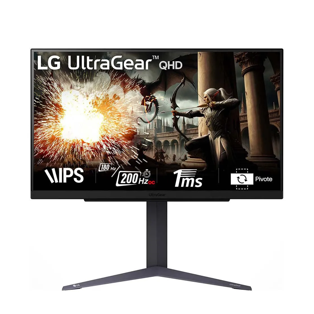 Monitor LG Gamer Pivot QHD 200Hz (OC) 1Ms IPS 27GS75Q-B