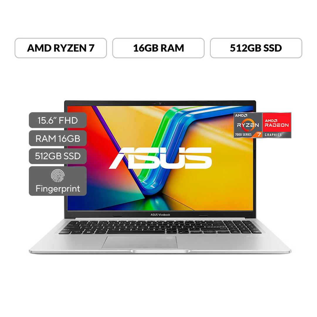 Portátil Asus Vivobook M1502Y/ Ryzen 7 7730U / 16GB RAM / 512GB SSD