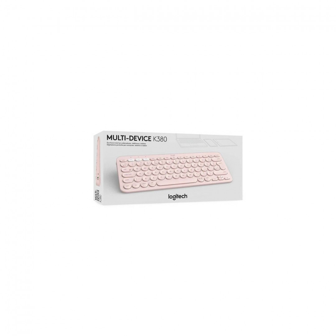teclado Logitech K380 bluetooth rosado